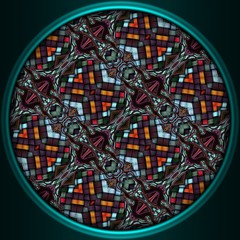 Abstract decorative multicolor sphere - striped kaleidoscope pattern