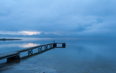 Obraz premium The night before midsummer eve in Sweden and as always in Scandinavia during summertime, the light over the ocean is magical.