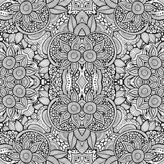 Abstract vector decorative ethnic seamless pattern