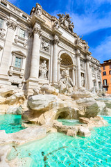 Rome, Italy - Fontana di Trevi - obrazy, fototapety, plakaty