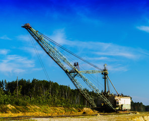 Horizontal cyberpunk industrial machine background backdrop
