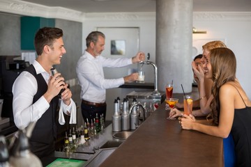 Beautiful women having cocktail