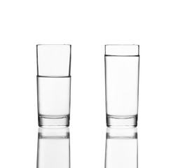  Water glass isolated with clipping path