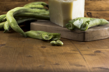 pecorino romano cheese made from sheep's milk, Italian typical product