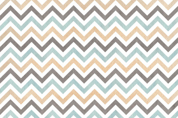 Watercolor beige, gray and blue stripes background, chevron.