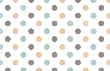 Watercolor beige, gray and blue polka dot background.