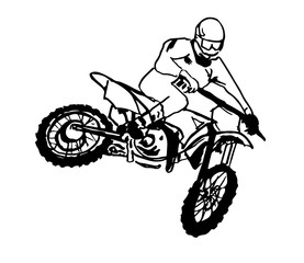Fototapeta na wymiar motocross racer illustration