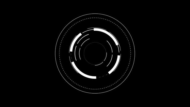 3 HUD circle interfaces with different colors