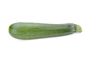 green zucchini vegetables isolated on white
