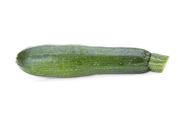 green zucchini vegetables isolated on white