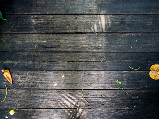 Fototapeta premium Wooden walkways Dark brown. Tract, or connected