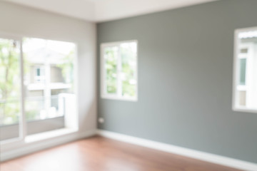 blurred empty door in living room interior background