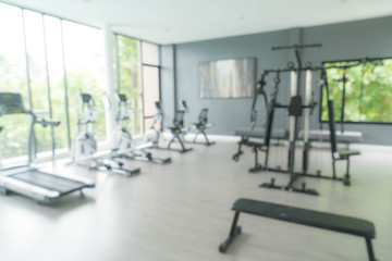 Abstract blur fitness gym and equipment