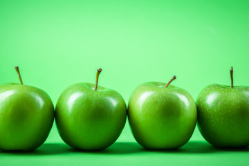 a number of green apples