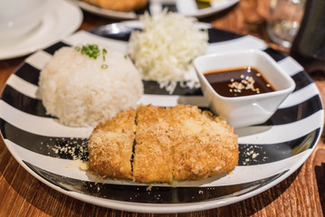 Rice with Pork Cutlet Tonkatsu