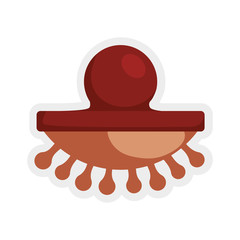 Spa center concept represented by massage machine icon. Isolated and flat illustration 