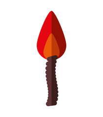 Light concept represented by candle icon. Isolated and flat illustration 