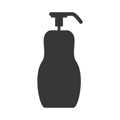 Spa center concept represented by Bottle of cream icon. Isolated and flat illustration 