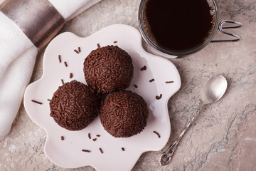 Brazilian chocolate truffle bonbon brigadeiro