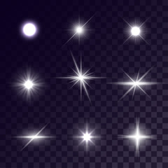 Vector star lighting effects