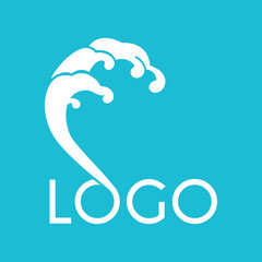 wave abstract vector logo design template