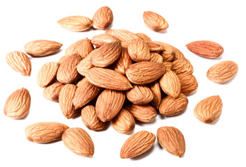 dry almond on white