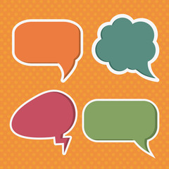 Icon set of bubbles. Communication. Vector graphic