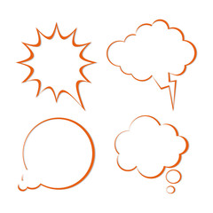 Icon set of bubbles. Communication. Vector graphic