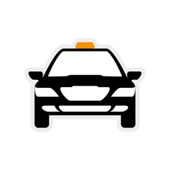 Public service concept represented by taxi car icon. Isolated and flat illustration 