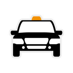 Public service concept represented by taxi car icon. Isolated and flat illustration 