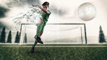 Football player playing