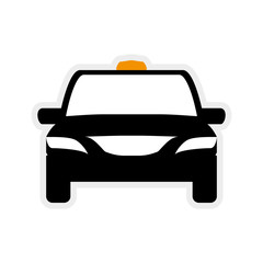 Public service concept represented by taxi car icon. Isolated and flat illustration 