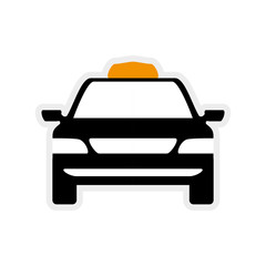 Public service concept represented by taxi car icon. Isolated and flat illustration 