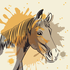 Fototapeta na wymiar Horse icon. Animal and art design. Vector graphic