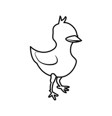 Animal farm concept represented by chicken icon. Isolated and flat illustration 