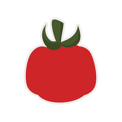 Organic and Healthy food concept represented by tomato icon. Isolated and flat illustration 
