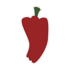 Organic and Healthy food concept represented by Pepper icon. Isolated and flat illustration 