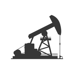 Oil industry concept represented by Oil pump icon. Isolated and flat illustration 
