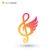Music Note Wing Logo