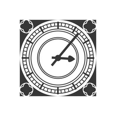 Time concept represented by clock  icon. Isolated and flat illustration 