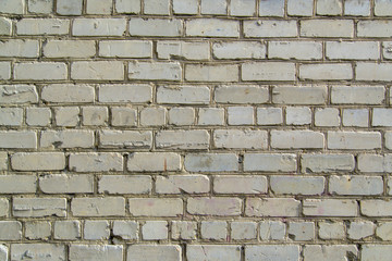 Yellow old brickwork as background texture
