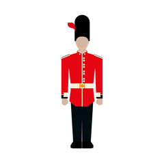 United kingdom concept represented by soldier icon. Isolated and flat illustration 