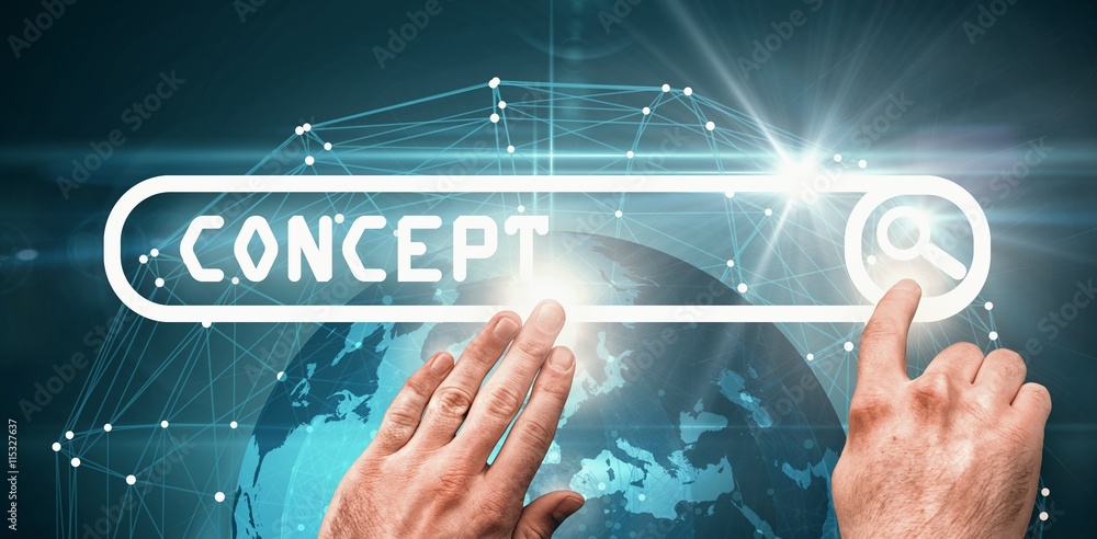 Poster composite image of hands pointing and presenting