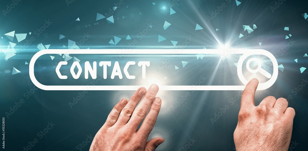 Aufkleber composite image of hands pointing and presenting