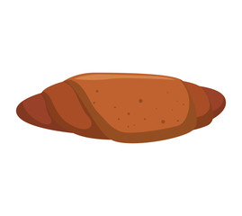Bakery concept represented by bread icon. Isolated and flat illustration 