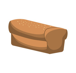 Bakery concept represented by toast bread icon. Isolated and flat illustration 