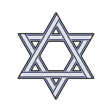 Israel culture concept represented by star icon. Isolated and flat illustration 