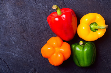 Group of colorful peppers