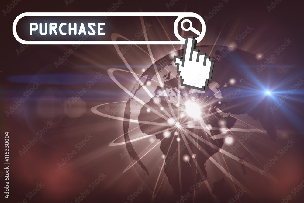 Poster composite image of a cursor on white background