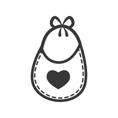 Baby concept represented by bib icon. Isolated and flat illustration 